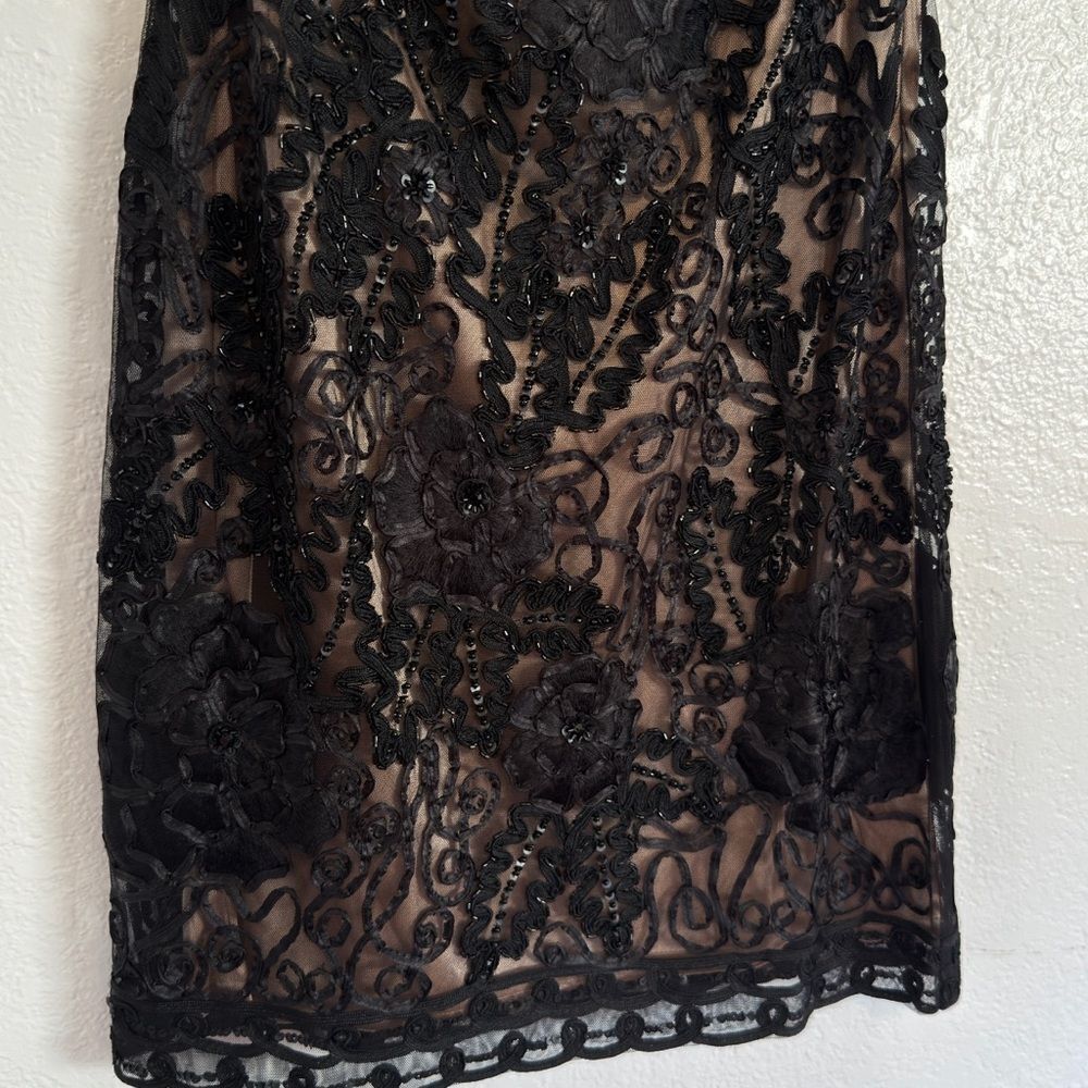 New vintage y2k Sue Wong Black Strapless Lace embellished wedding guest Dress - Picture 5 of 14